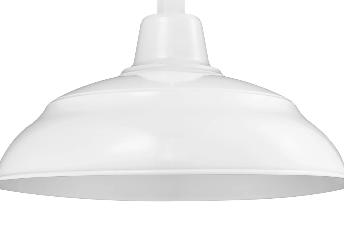 Millennium Lighting 17" RLM Warehouse Shade Goose Neck Mount, White Finish - Image 6