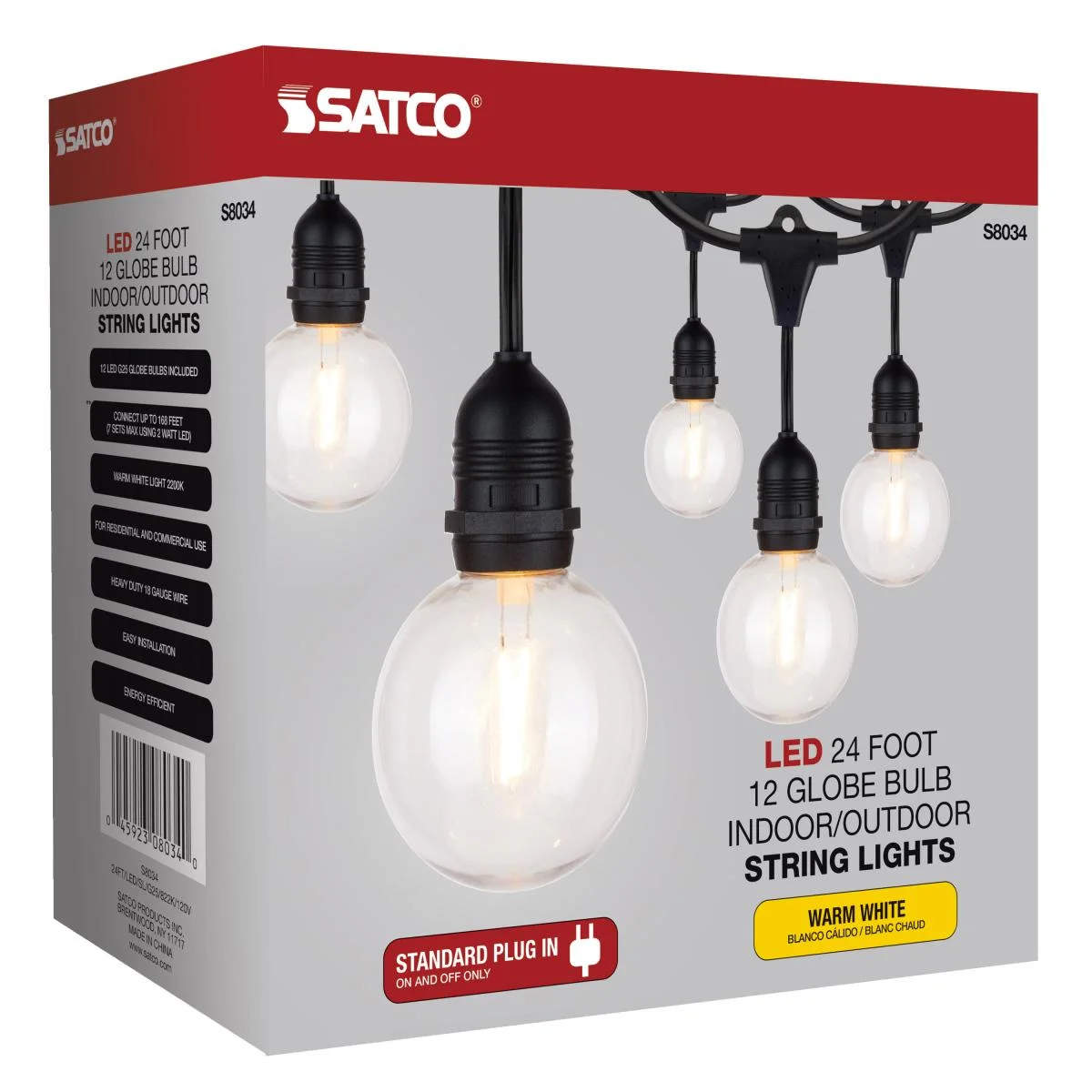 24Ft, LED String Light, Includes 12-G25 bulbs, 2200K, 120 Volts - Image 11