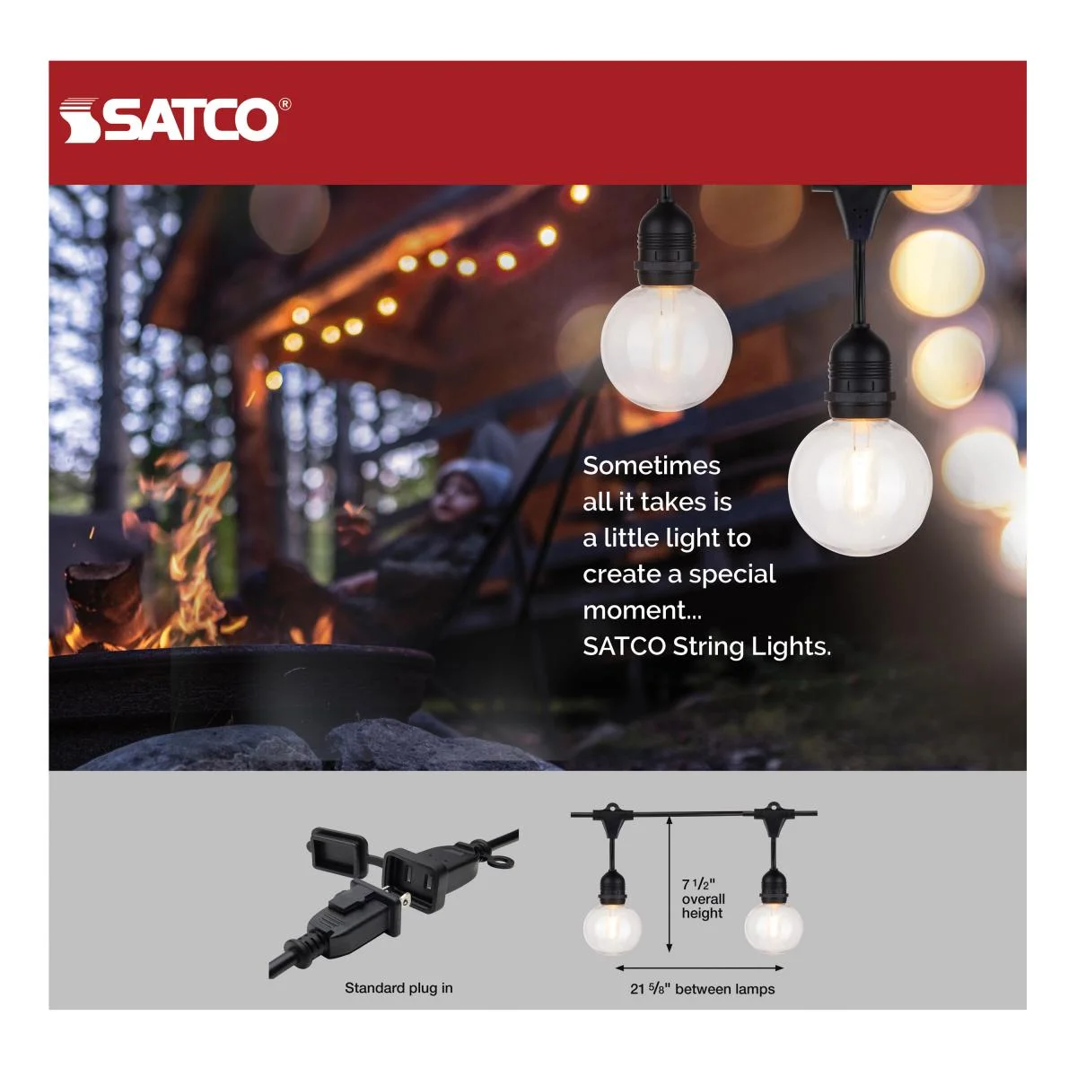 24Ft, LED String Light, Includes 12-G25 bulbs, 2200K, 120 Volts - Image 7
