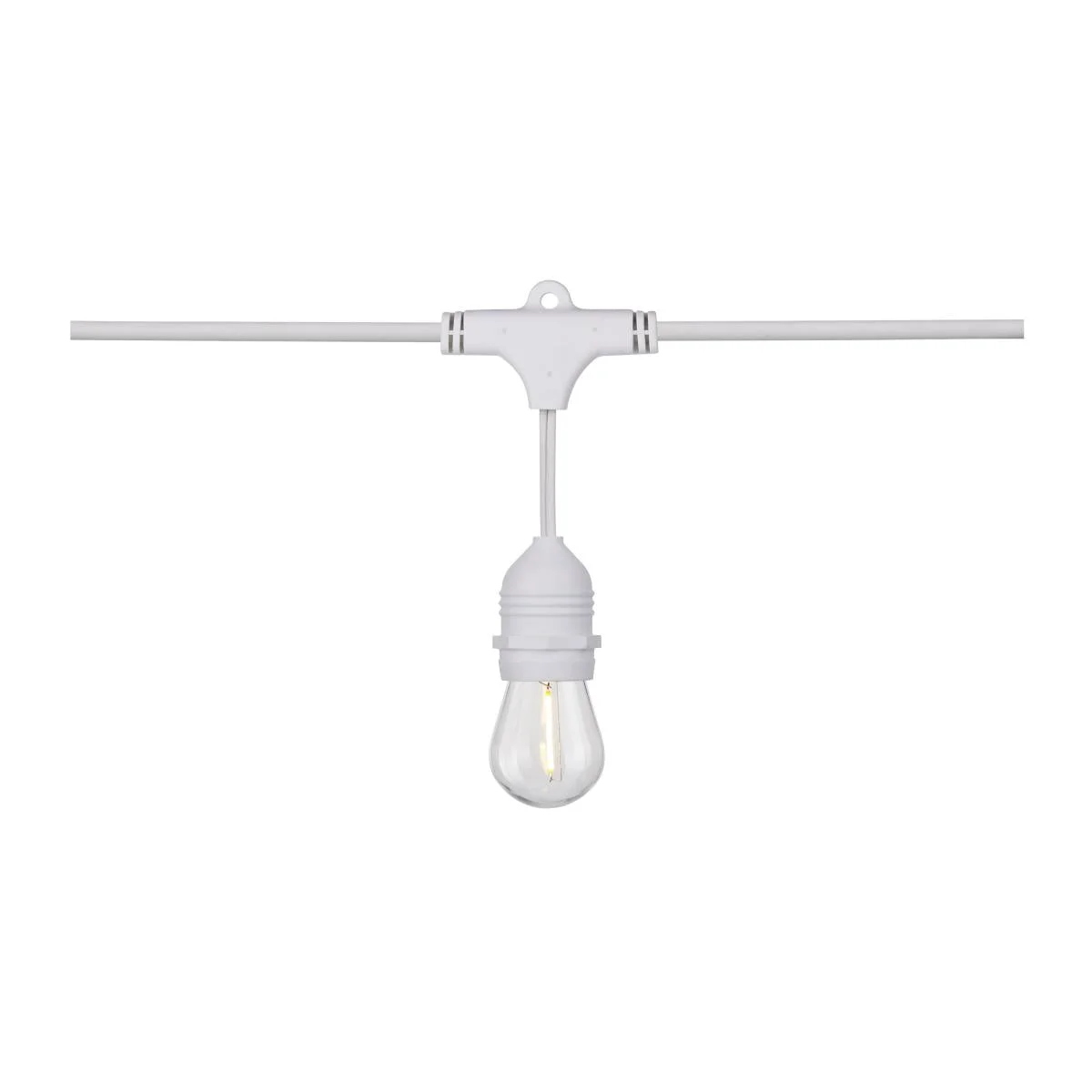 24Ft, LED String Light; Includes 12-S14 bulbs, 2200K, White Cord - Image 3