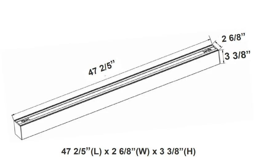 4 FT LED Linear Fixture, 4710 Lumens, 40W, CCT Selectable, 120-277V, White Finish, Canopy Kit Included - Image 4