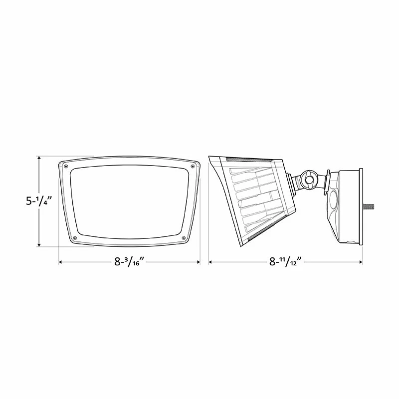 LED Dimmable Security Light, 3400 Lumens, 28 watt, 120V, CCT Selectable, Bronze or White Finish - Image 3