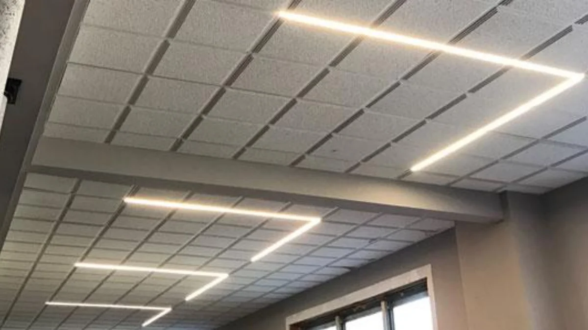 L Corner T-Grid LED Linear Light, 2300 Lumens, Wattage and CCT Select, 120-277V - Image 4