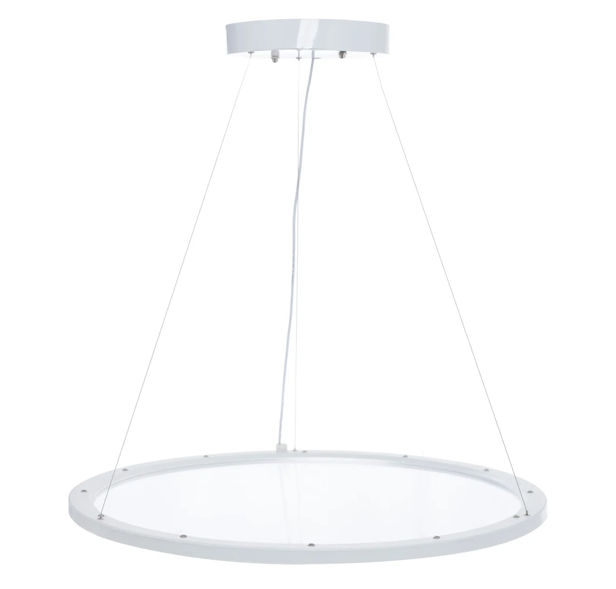 22" LED Round Pendant Direct/Indirect Projection Panel Lights, 4,200 Lumens, 40W, 120-277V, CCT Selectable, 3500K/4000K/5000K, White Finish