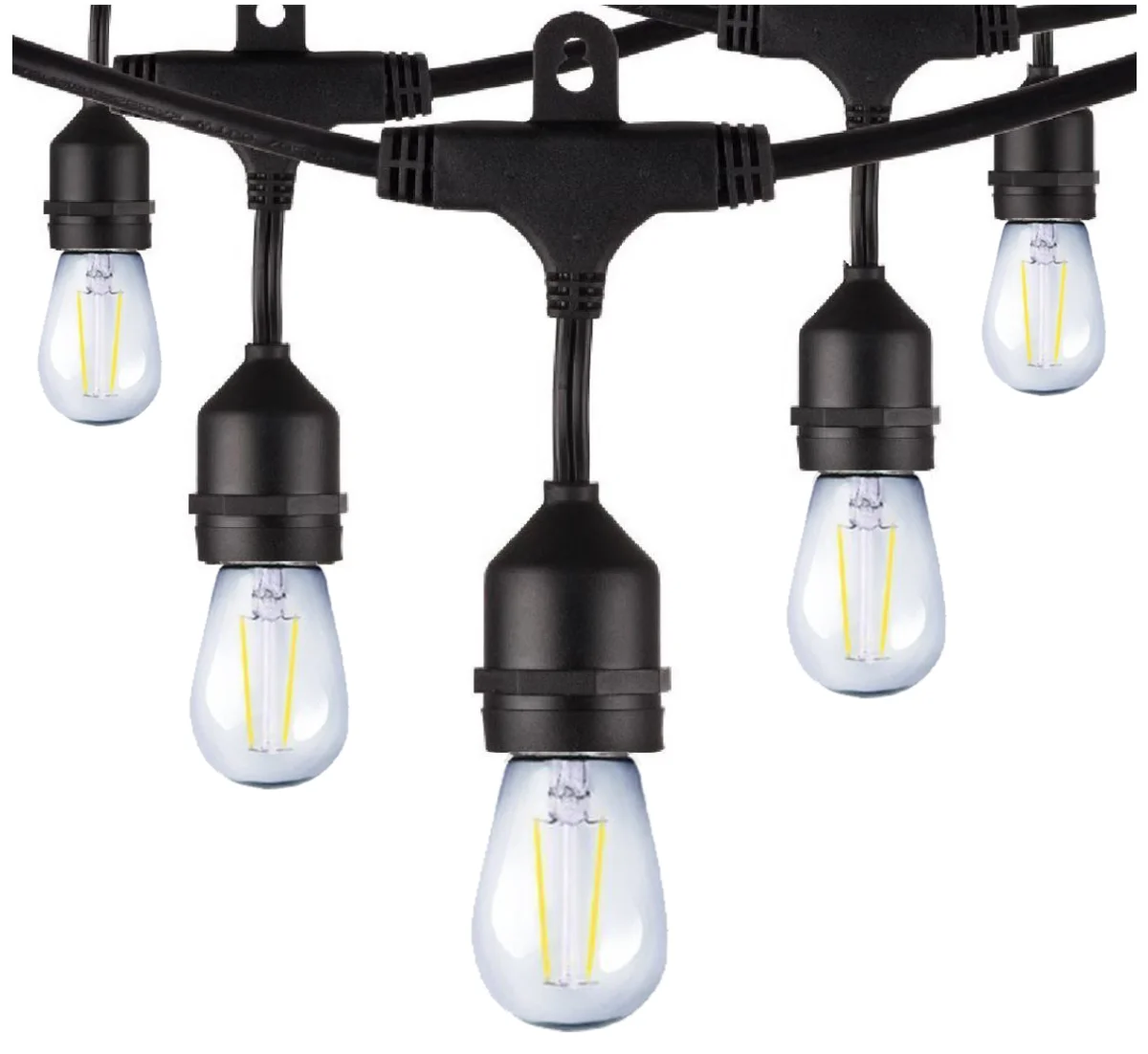 Commercial Grade LED string lights 120v 12 lamp IP65 Rated