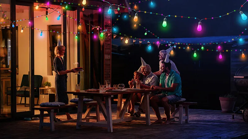 53FT 15 Lamp Commercial Grade LED String Light, RGB-IC, IP65 Rated, 100-240V - Image 4