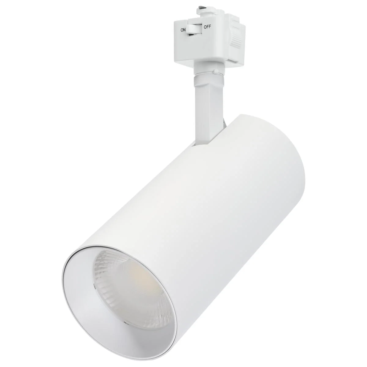 30 Watt LED Track Head; 36 Degree Beam Spread; J-Style Track; 5 CCT Selectable; Matte White or Black Finish