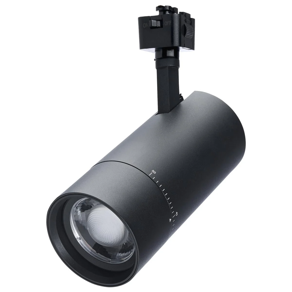 30 Watt LED Track Head; Juno; 20 to 50 Degree Adjustable Beam Spread; CCT Selectable; Matte White or Black Finish - Image 2