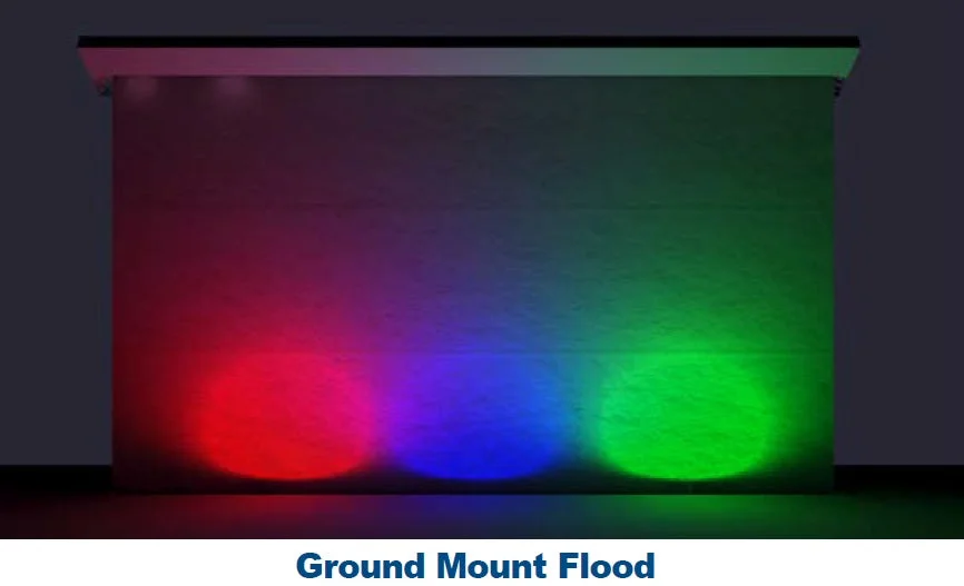 LED Static Color Area, Flood and Wall Light, 60 watt, Blue, Green, Red or Amber CCT - Image 3