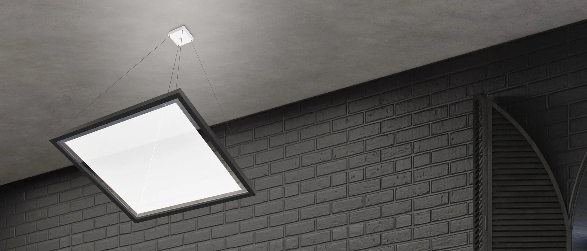 2X2 Square Up/Down Pendant LED Fixture, 5000 Lumen Max, Wattage and CCT Selectable, Pendant Mounted, 110-277V, White or Black Finish - Image 5