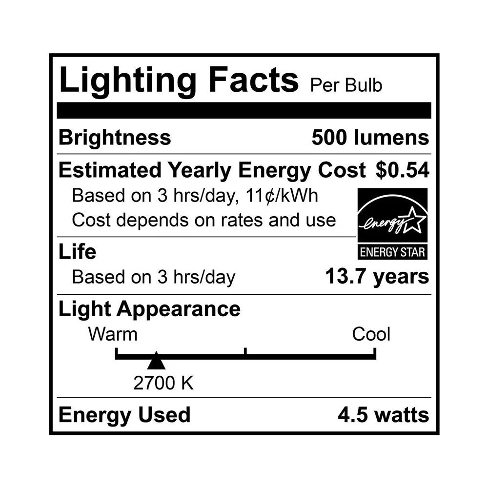 24PK LED Filaments 4.5W Watt Light Bulb 120V 60W Comparable - Image 2