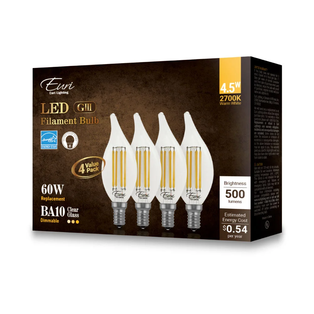 24PK LED Filaments 4.5W Watt Light Bulb 120V 60W Comparable - Image 3