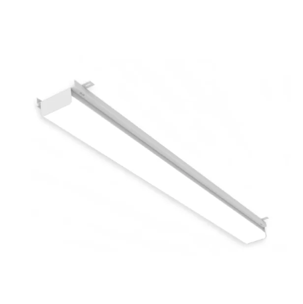 4FT LED Linear Retrofit Strip Light, 4586 Lumens, 4000K, Surface Mounted, Frosted Flat or Round Lens, 120-277V