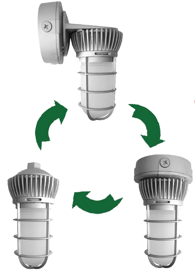 LED Universal Mount Vapor Tight Lights, 12W, 900 Lumens, 3000K or 5000K