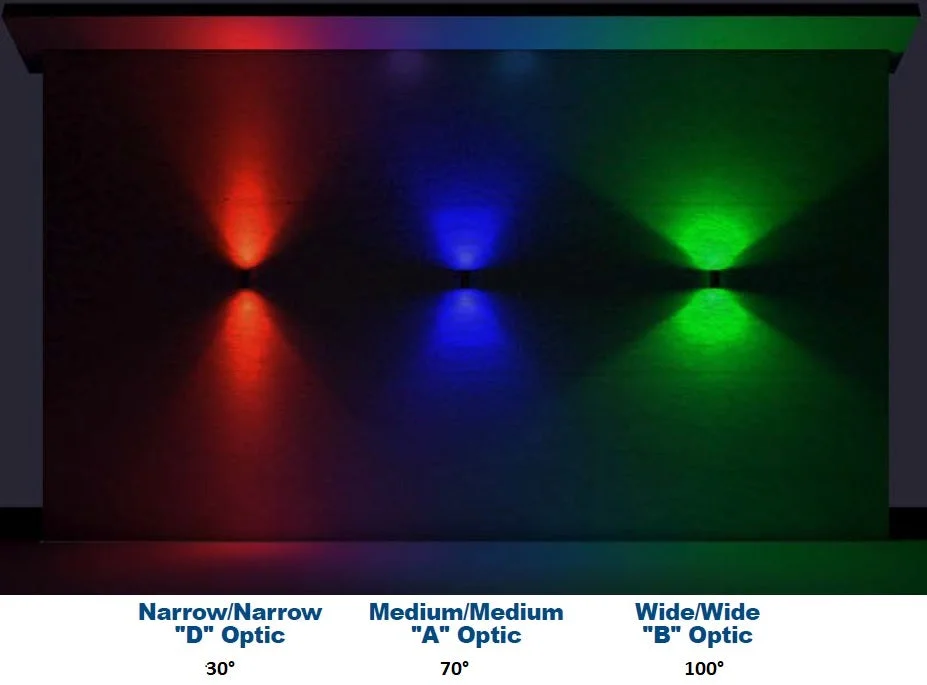 LED Static Color Up/Down Wall Cylinder, 40 watt, Blue, Green, Red or Amber CCT - Image 3