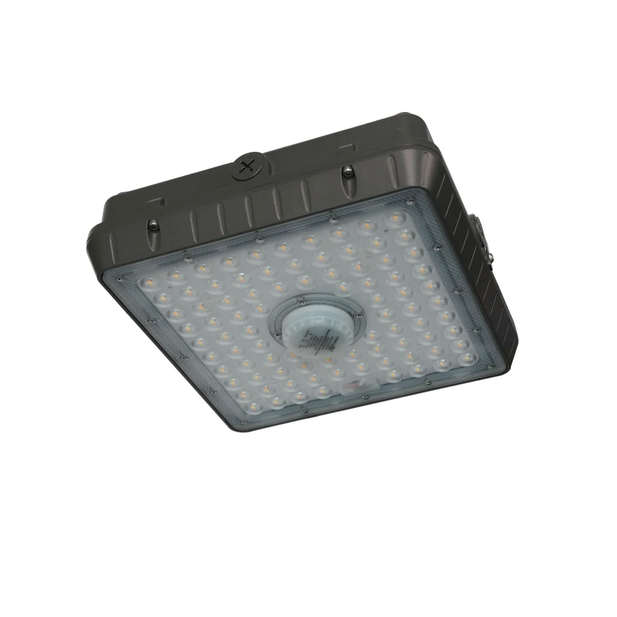 LED Parking Garage Canopy Light, 10,506 Lumen Max, Wattage and CCT Selectable, 120-277V, Bronze or White Finish