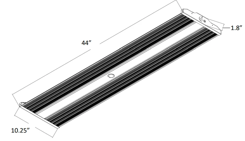 Low Profile Linear High Bay Fixture, 60000 Lumen Max, CCT Selectable, 120-277V - Image 2