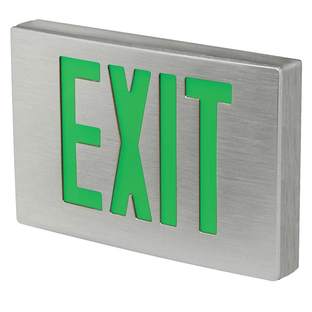 LED Die-Cast Aluminum Exit Sign, Single faced, Red - Image 2