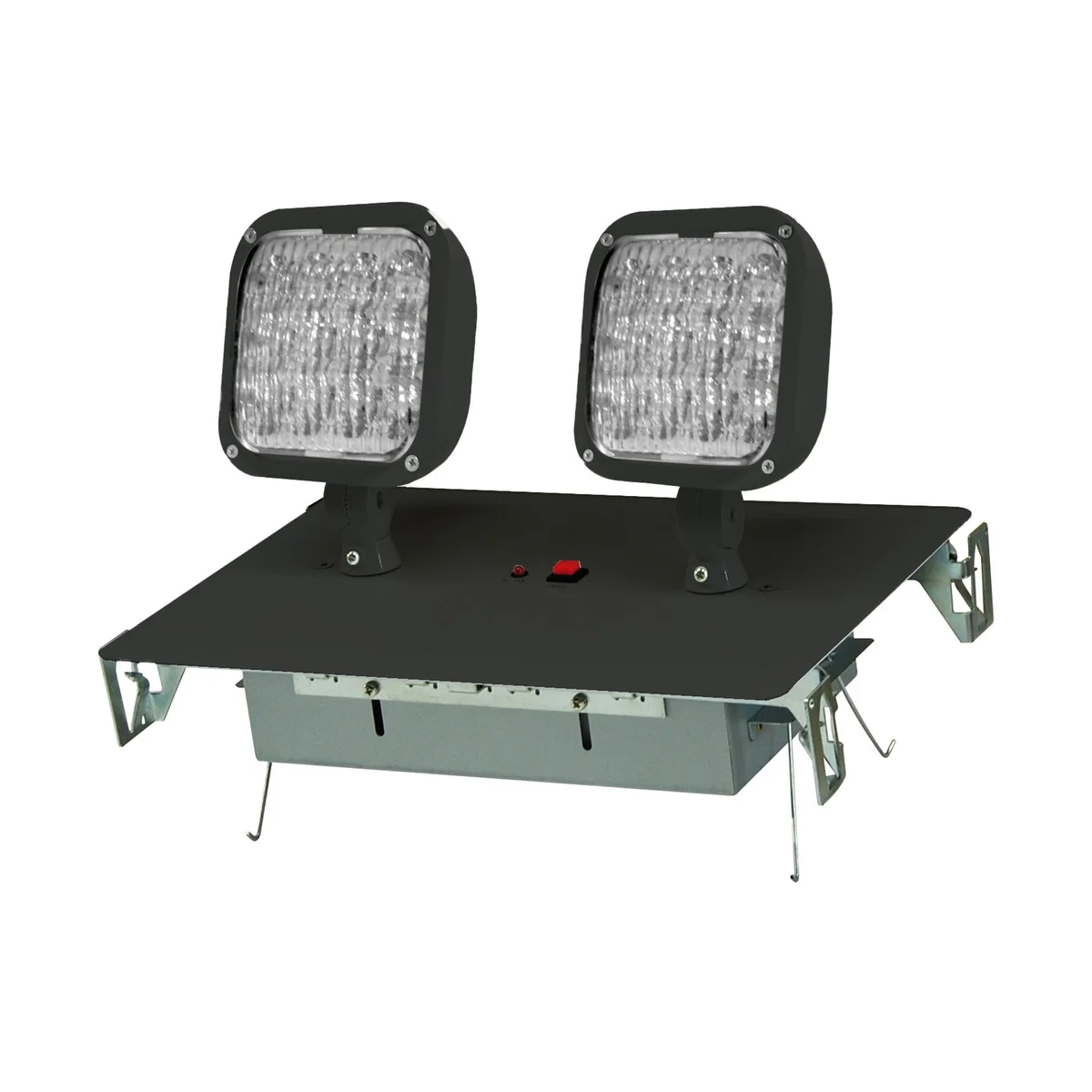 LED Recessed Emergency Light with Two Adjustable Heads - Image 2