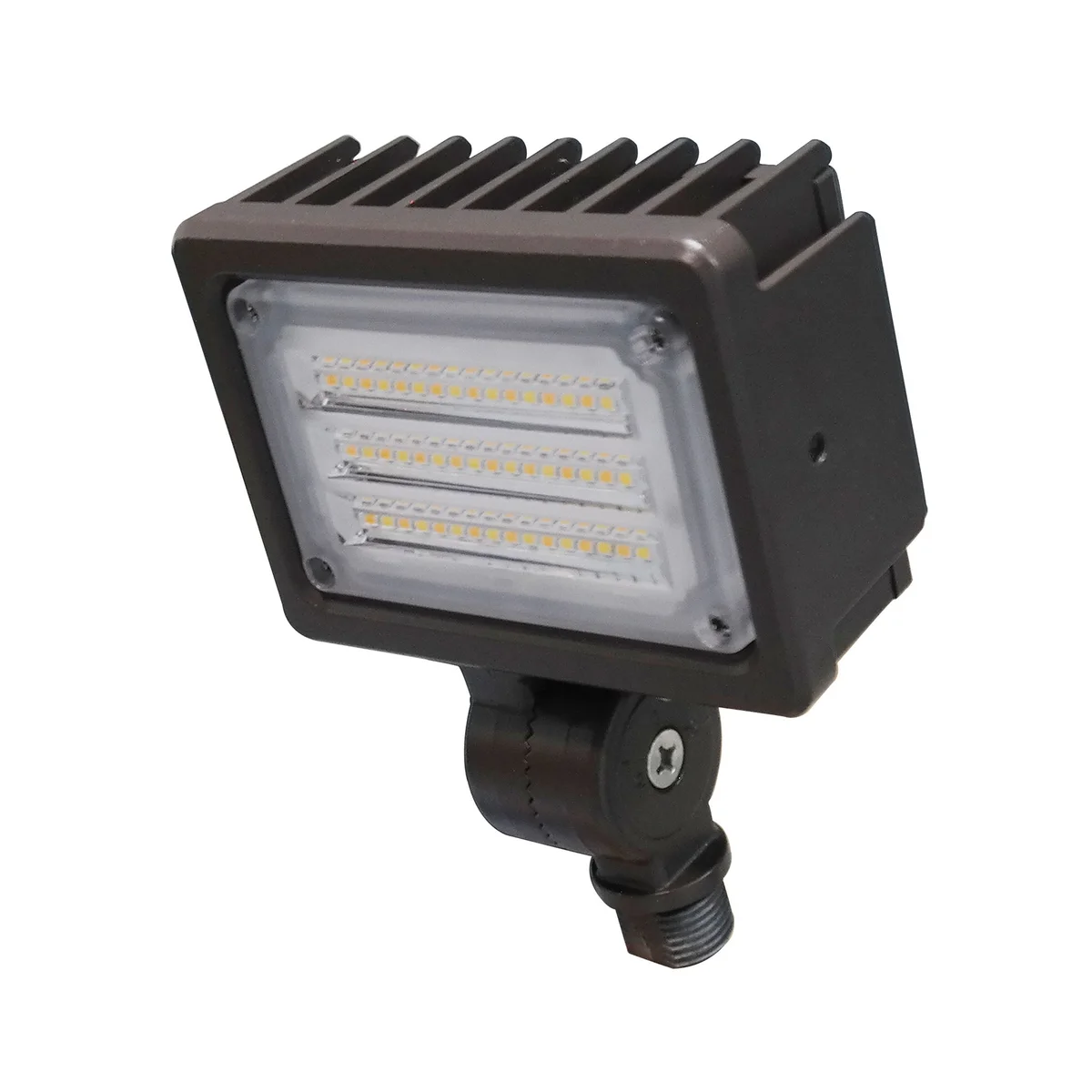 LED Flood Light, 4000 or 7000 Lumens, CCT Selectable, 120-277V, Yoke Mount and Ground Stake Mount Options, Dark Bronze Finish - Image 4