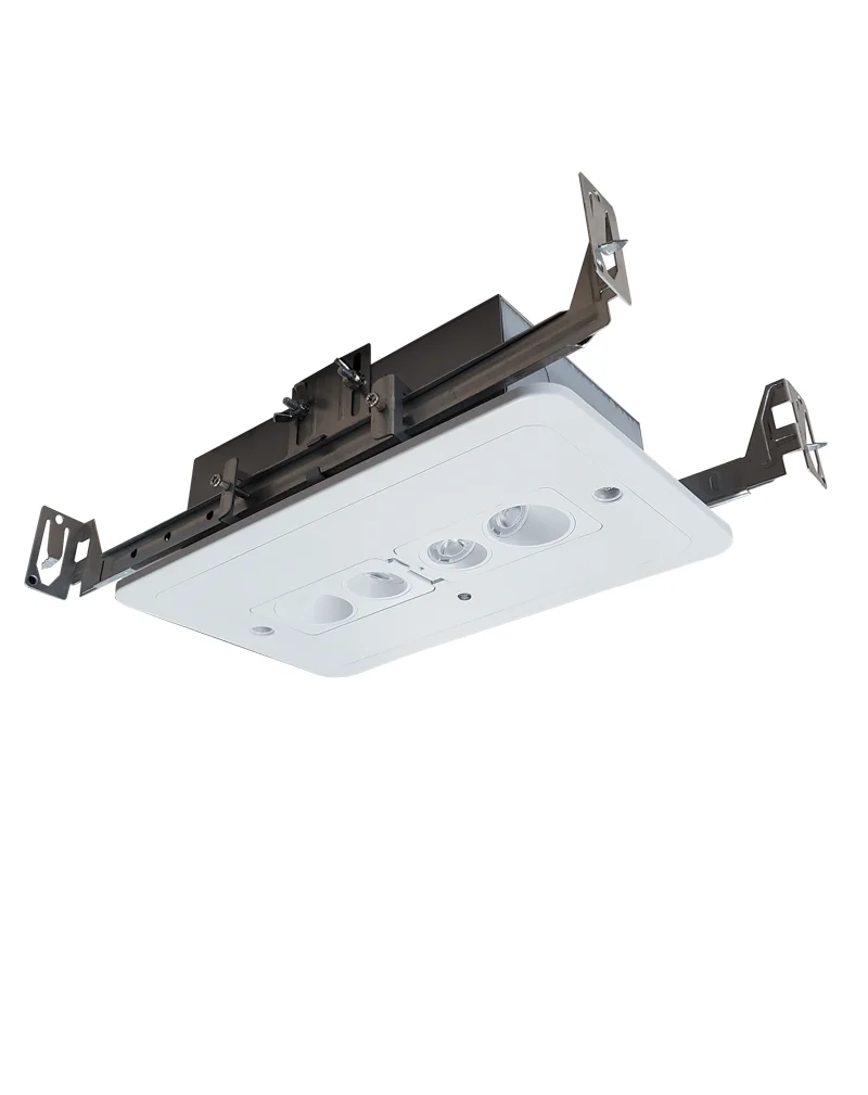 LED Recessed Emergency Light, 120-277V, Black or White Finish