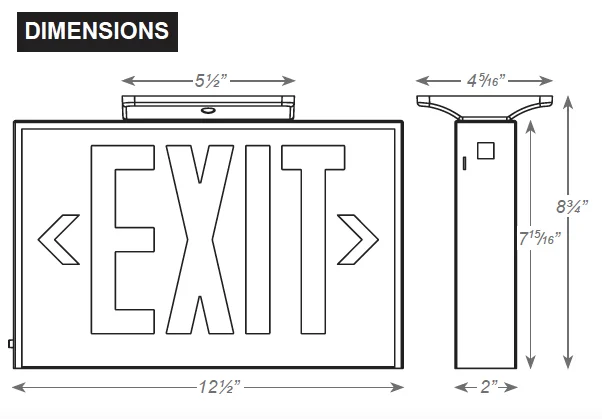 LED Steel Exit Sign, Single/Double Face - Image 2