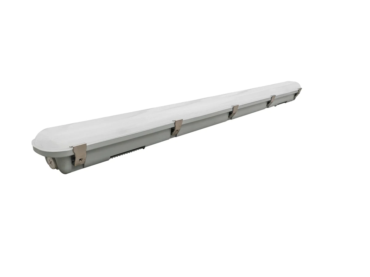 4FT LED Slim Vapor Tight Fixture, 7000 Lumen Max, CCT and Wattage Selectable, 120-277V