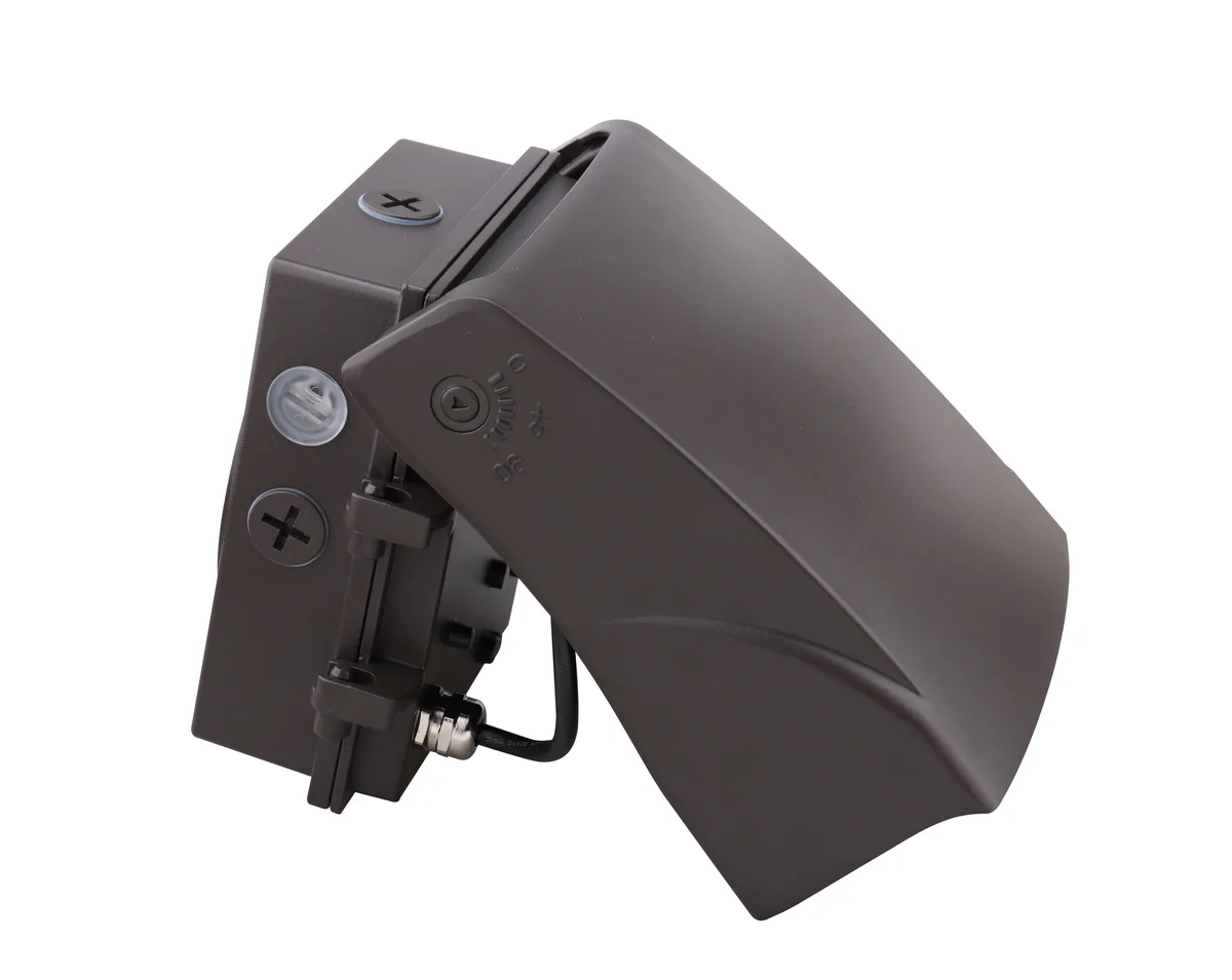 LED Adjustable Wall Pack, 4050 Lumen Max, Wattage and CCT Selectable, Integrated Photocell, 120-277V, Bronze Finish - Image 7