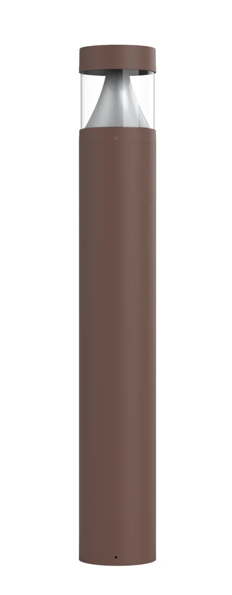 Commercial LED Bollard Light - 3360LM Max, CCT & Wattage Selectable, Flat Top Cone Reflector, Modular, 6-8" Retrofit Base, Black or Bronze - Image 4