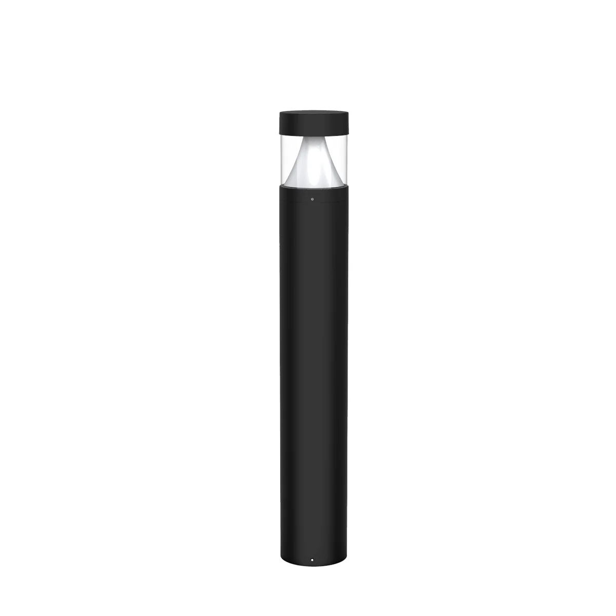 Commercial LED Bollard Light - 3360LM Max, CCT & Wattage Selectable, Flat Top Cone Reflector, Modular, 6-8" Retrofit Base, Black or Bronze - Image 8