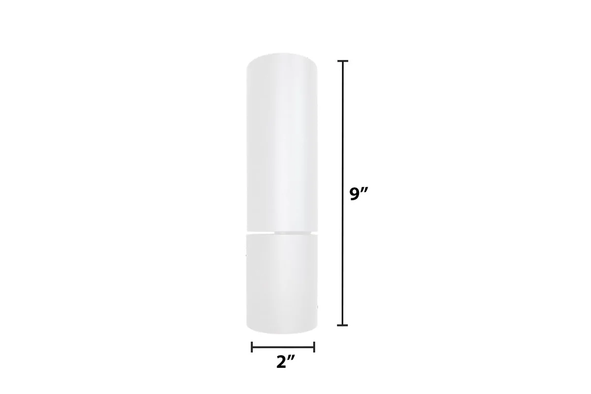 2" LED Adjustable Architectural Cylinder Light Fixture, 1080 Lumens, 12W, CCT Selectable, 120-277V, Black or White Finish - Image 4