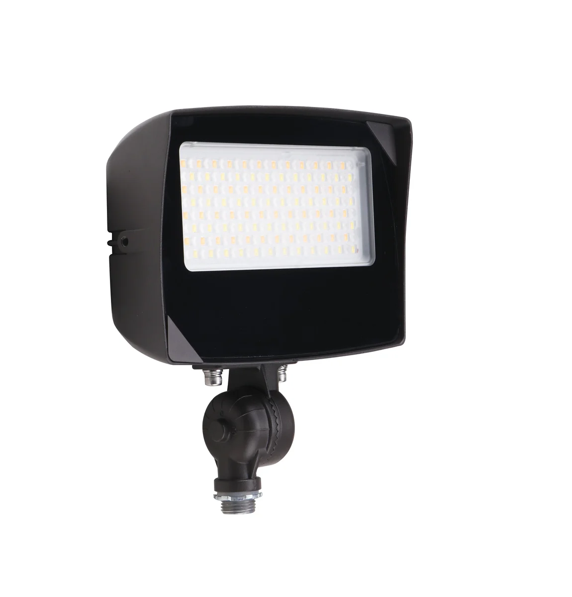 LED Flood Light, 5250 Lumen Max, Wattage, CCT and Optic Selectable, Integrated Photocell, 120-277V