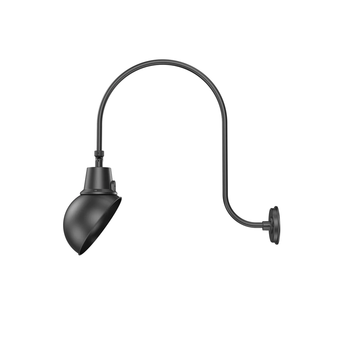 LED Gooseneck Light Fixture, 3250 Lumen Max, Wattage and CCT Selectable, 120-277V, Dome Shade, Black - Image 7