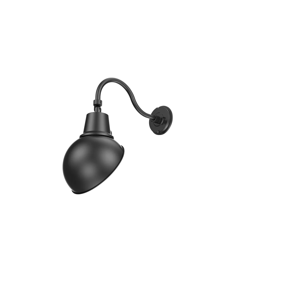 LED Gooseneck Light Fixture, 3250 Lumen Max, Wattage and CCT Selectable, 120-277V, Dome Shade, Black - Image 8