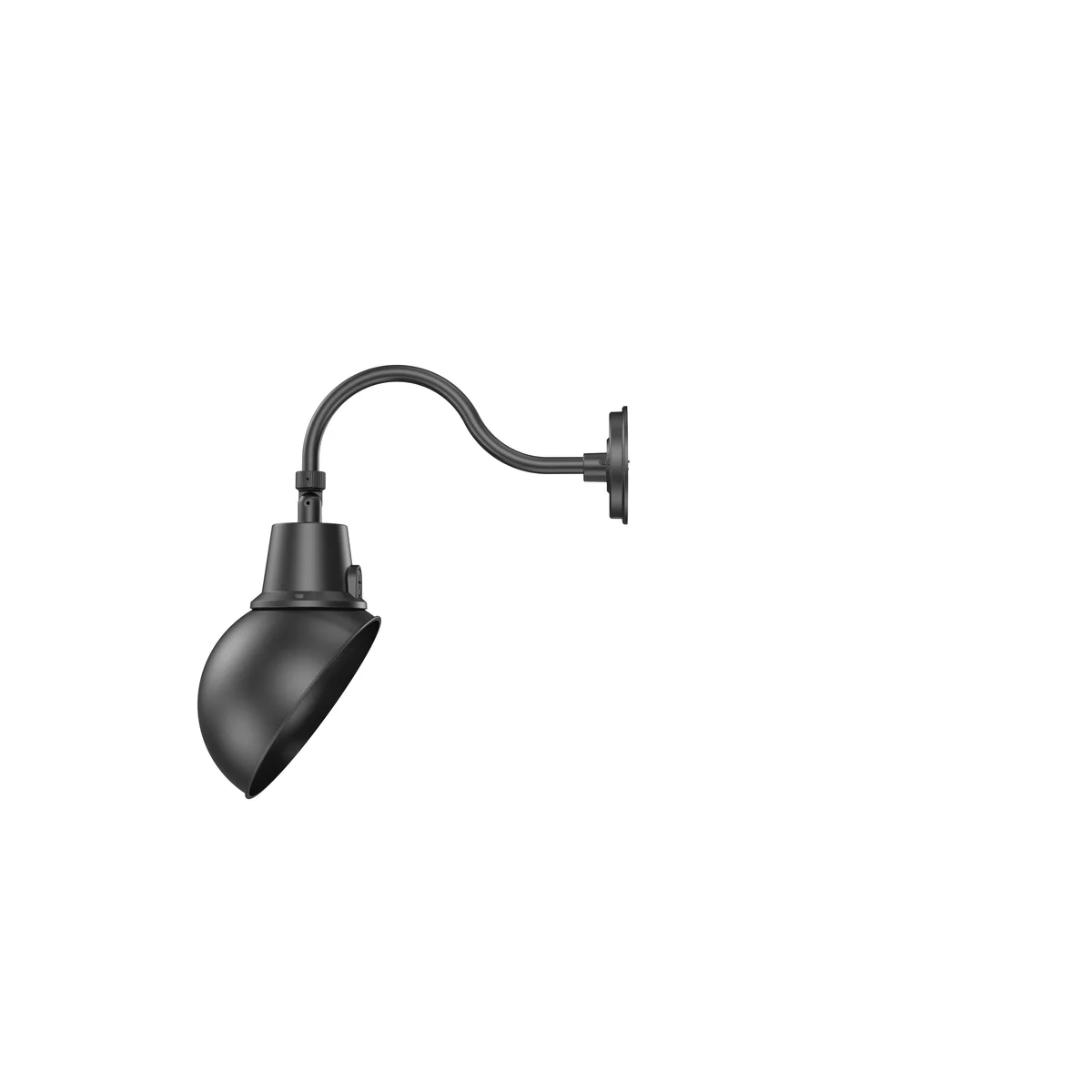 LED Gooseneck Light Fixture, 3250 Lumen Max, Wattage and CCT Selectable, 120-277V, Dome Shade, Black - Image 9