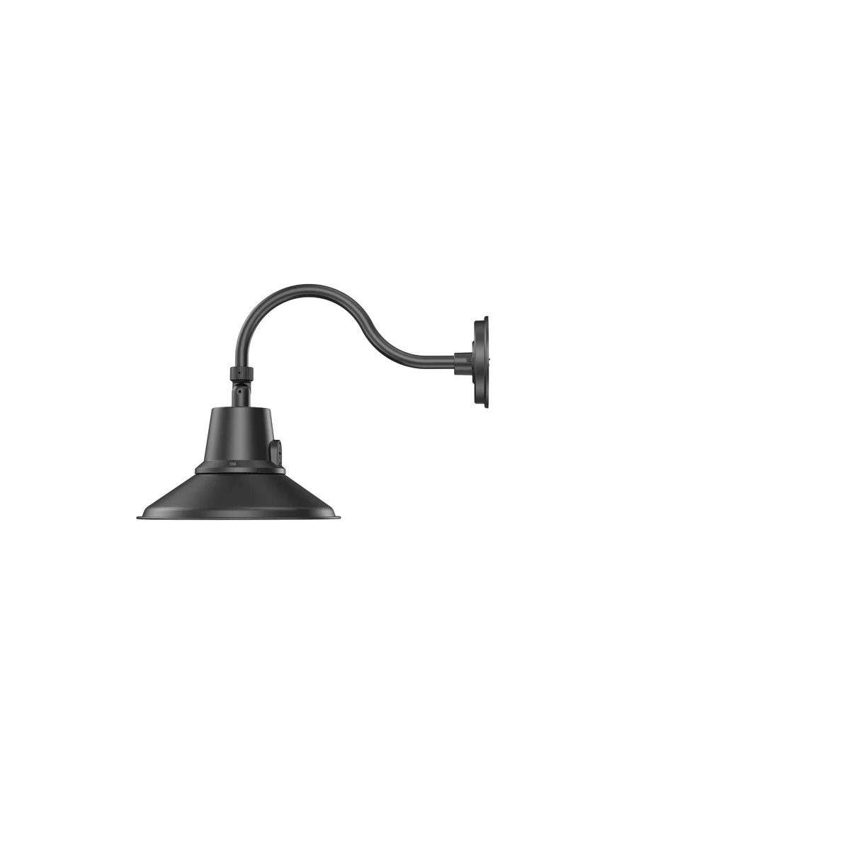 LED Gooseneck Light Fixture, 3250 Lumen Max, Wattage and CCT Selectable, 120-277V, Warehouse Shade, Black - Image 4