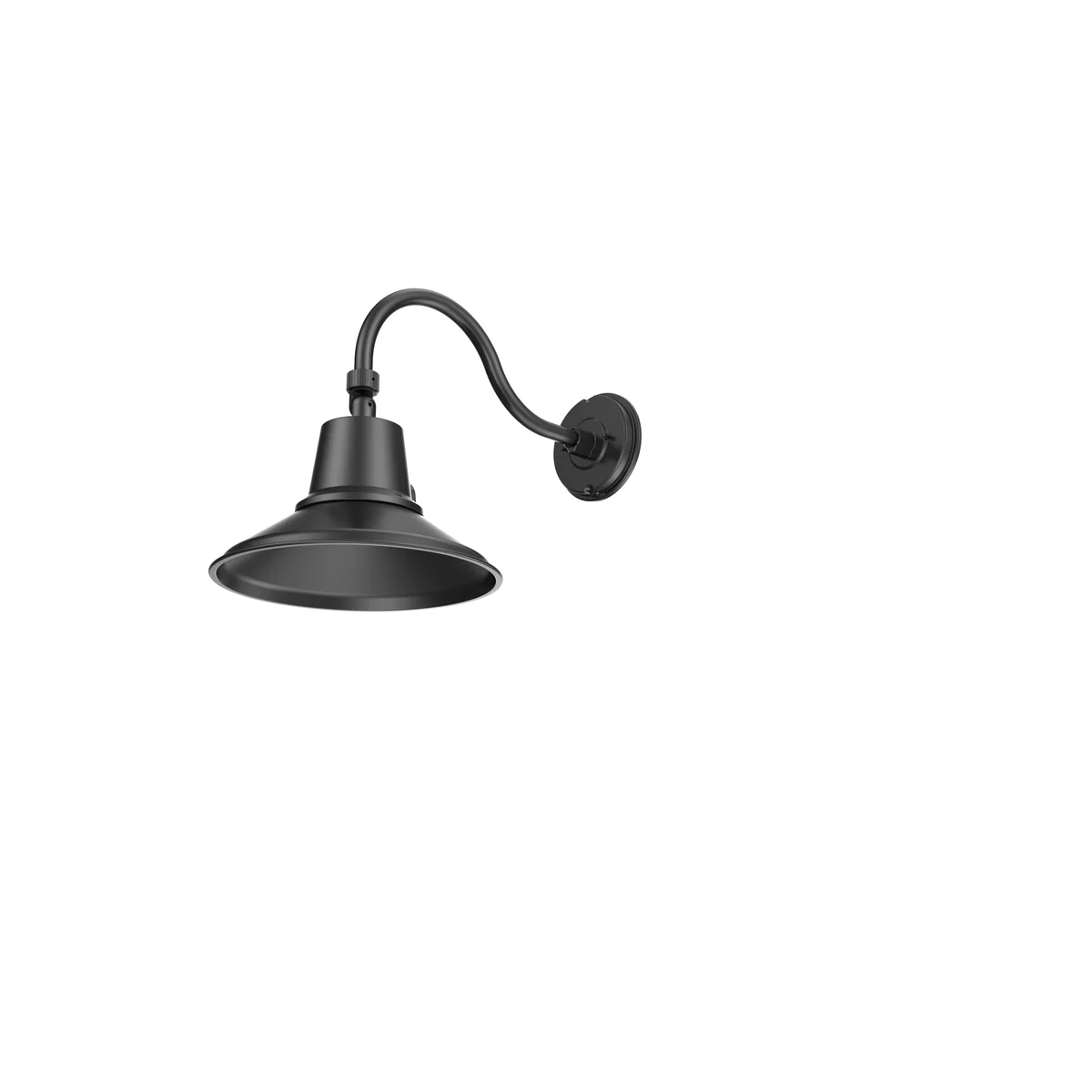 LED Gooseneck Light Fixture, 3250 Lumen Max, Wattage and CCT Selectable, 120-277V, Warehouse Shade, Black - Image 5