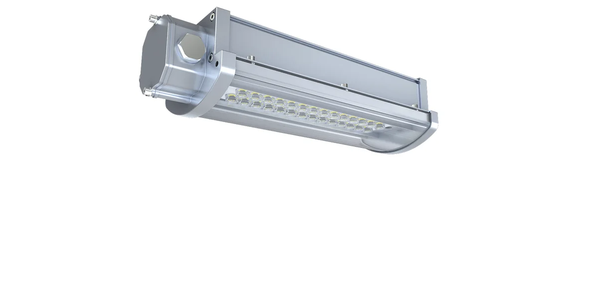 2FT LED Linear Explosion Proof Light, Class 1 Division 2, 40W, 5600 Lumens, 5000K, 120° Beam Angle, 100-277V