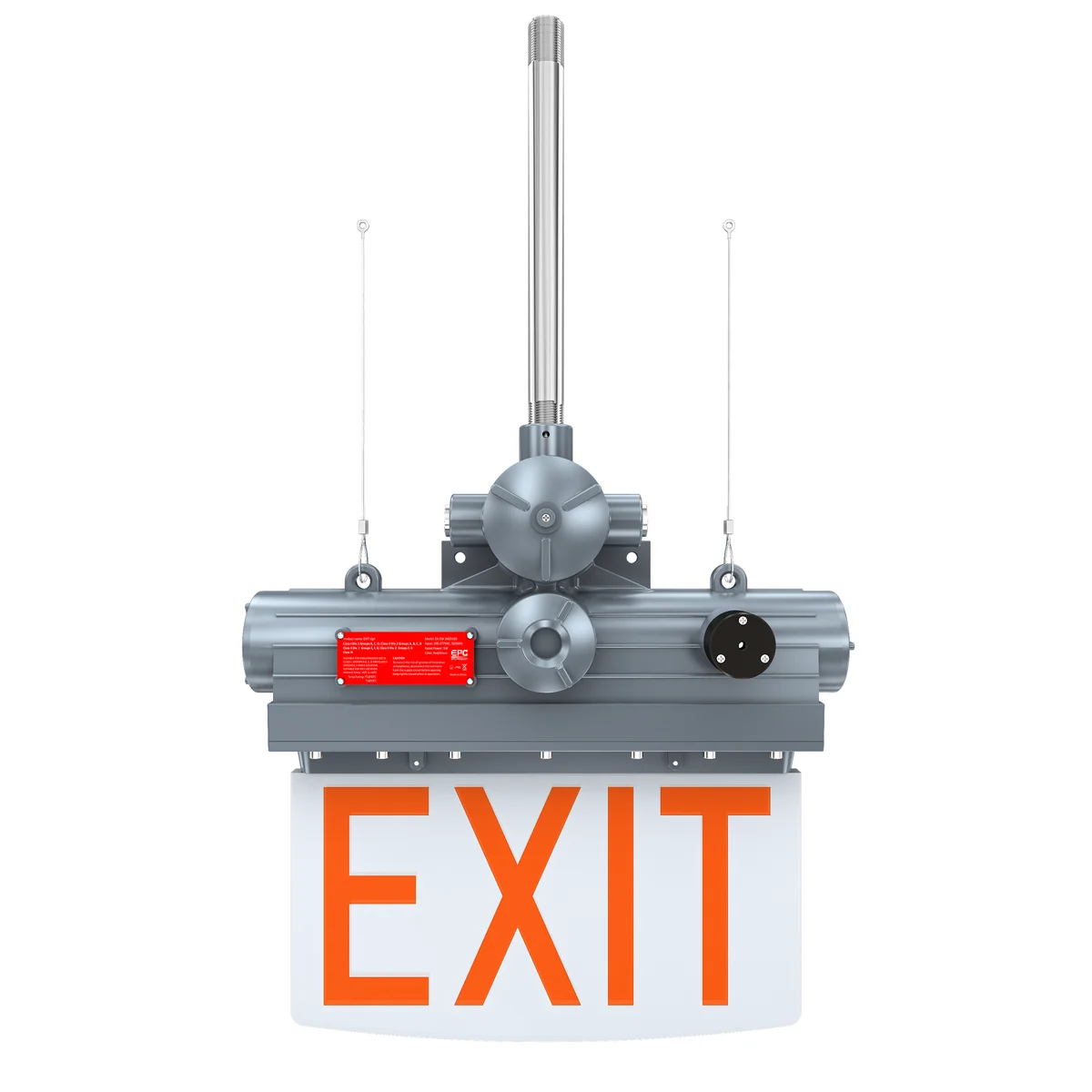 Explosion Proof Edge Lit LED Exit Sign, Class 1 Division 1, 5W, 100-277V - Image 4