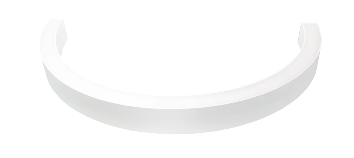 36" Half Circle LED Direct/Indirect Pendant Light, 2" Wide, 5880 Lumen Max, Wattage and CCT Selectable, 120-277V, White or Black Finish - Image 12