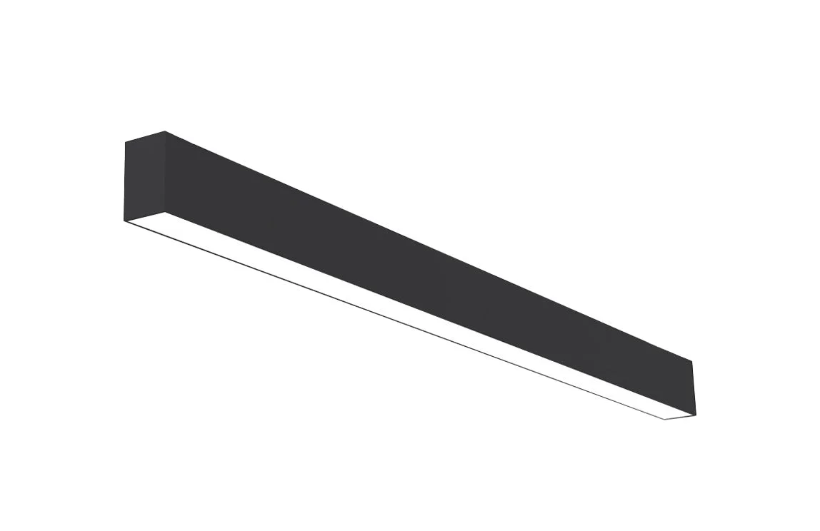 4 FT LED Direct/Indirect Suspended Linear Fixture, 2" Wide, 4600 Lumen Max, Wattage and CCT Selectable, 120-277V, White or Black Finish - Image 7