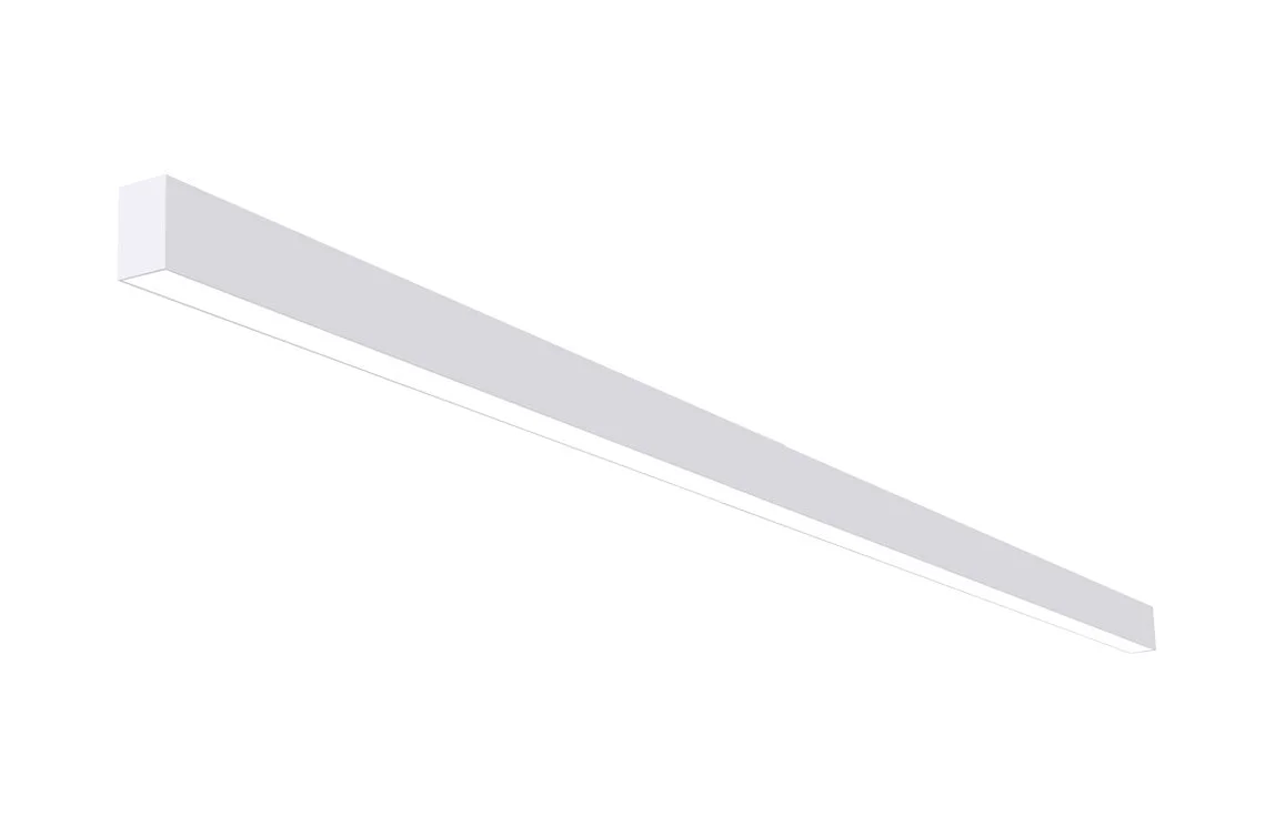 8 FT LED Direct/Indirect Suspended Linear Fixture, 2" Wide, 9200 Lumen Max, Wattage and CCT Selectable, 120-277V, White or Black Finish - Image 7
