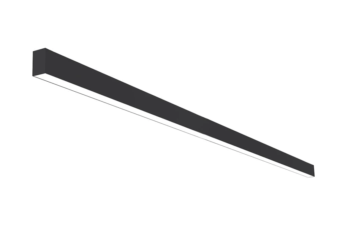 8 FT LED Direct/Indirect Suspended Linear Fixture, 2" Wide, 9200 Lumen Max, Wattage and CCT Selectable, 120-277V, White or Black Finish - Image 8