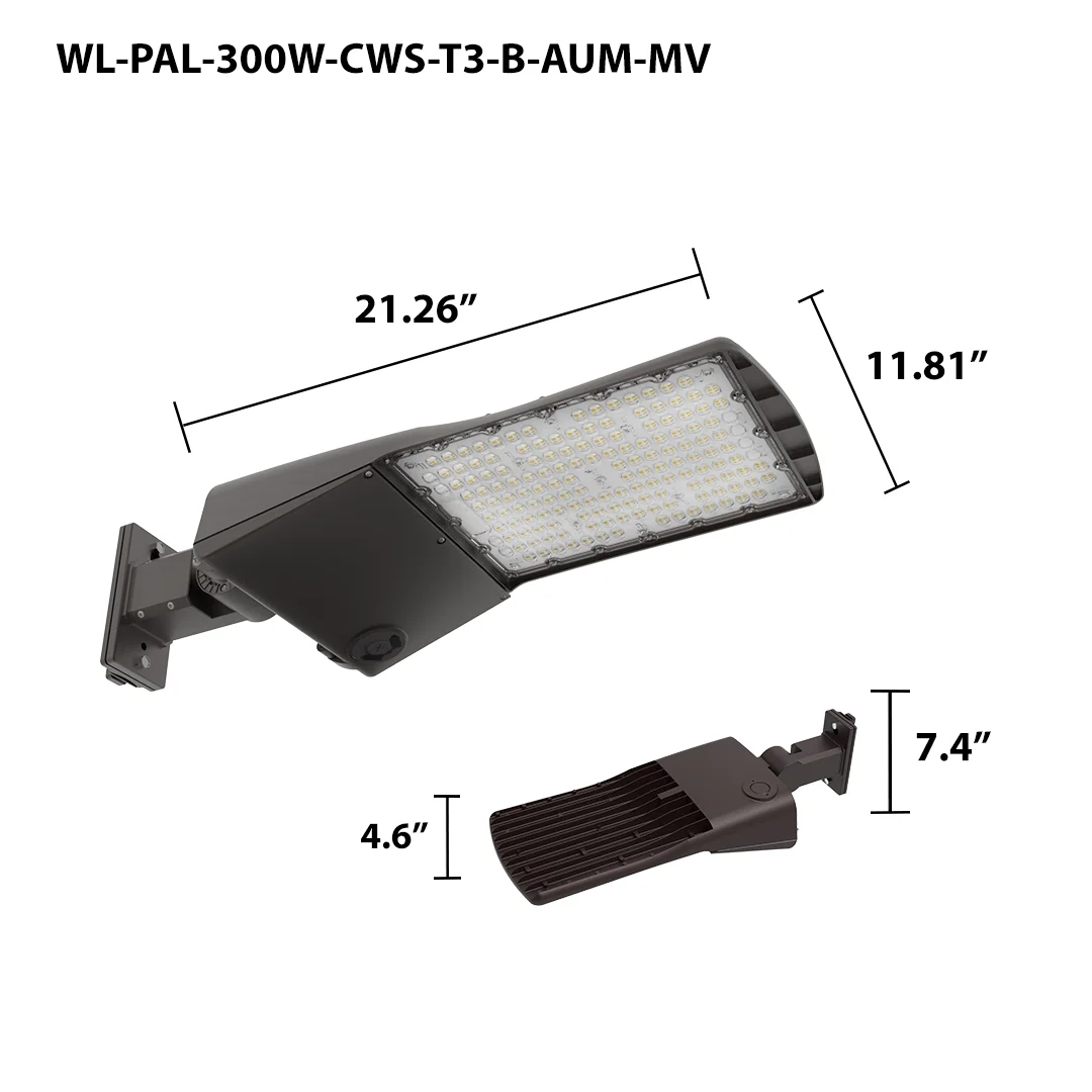 LED Premium Area/Parking Lot Light, 40,800 Lumen Max, Wattage and CCT Selectable, T3, T4, T5 Optics, 120-277V - Image 3