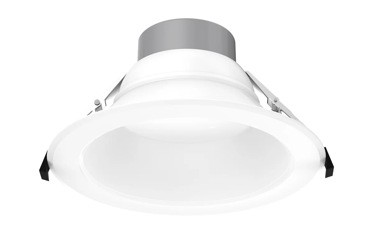 10" LED Round Commercial Downlight, 4800 Lumen Max, Wattage & CCT Selectable, 120-277V