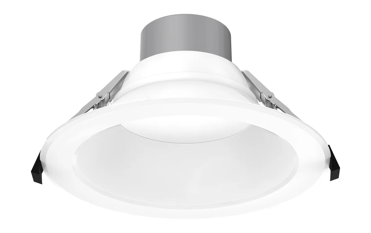 8" LED Round Commercial Downlight, 4200 Lumen Max, Wattage & CCT Selectable, 120-277V