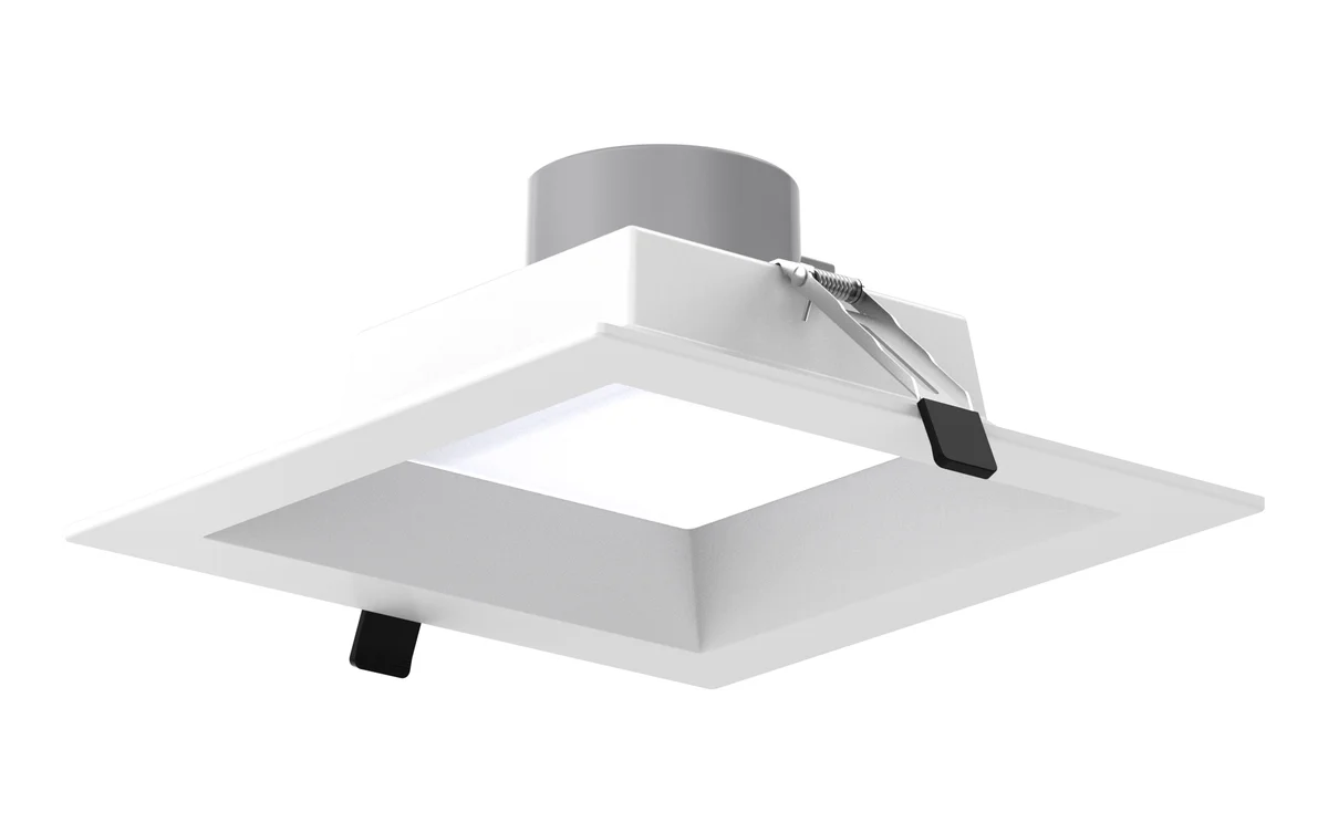 8" LED Square Commercial Downlight, 3675 Lumen Max, Wattage & CCT Selectable, 120-277V