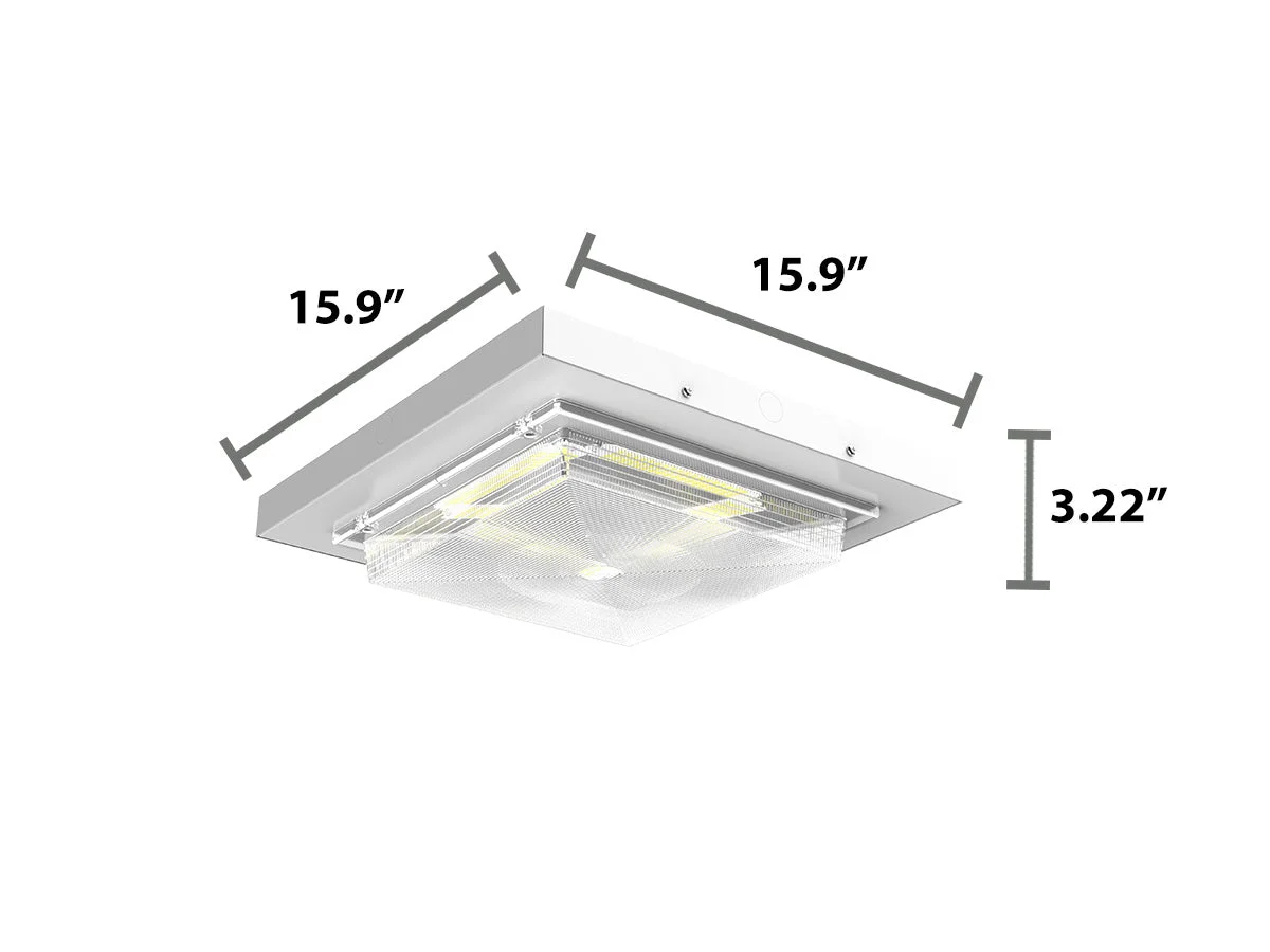 LED Canopy Light, 2800 Lumen Max, CCT and Wattage Selectable, 120-277V - Image 4