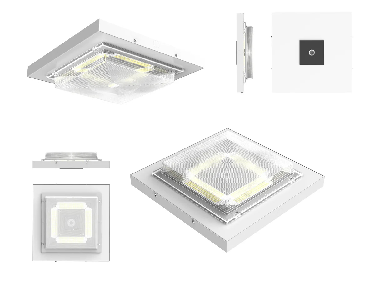 LED Canopy Light, 2800 Lumen Max, CCT and Wattage Selectable, 120-277V - Image 5