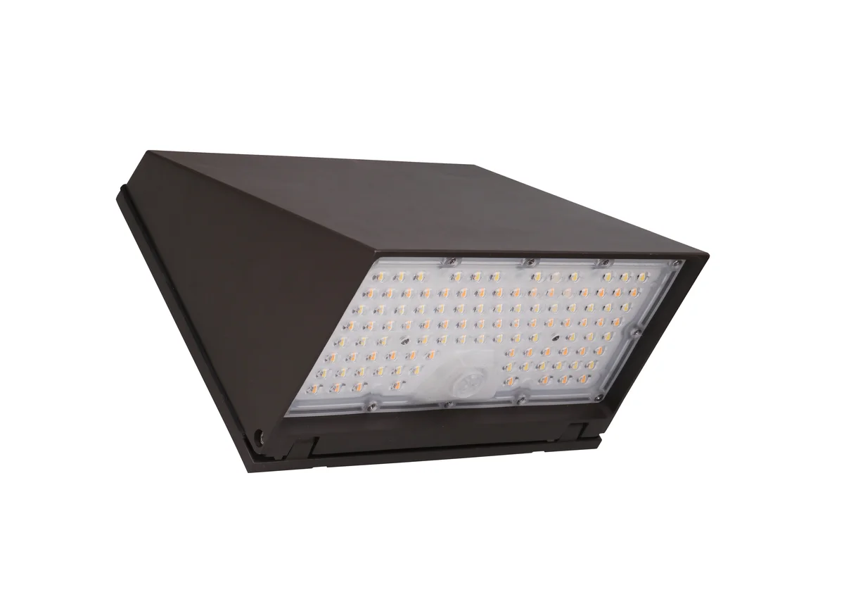 LED Traditional Cutoff Wall Pack, 11,120 Lumen Max, Wattage and CCT Selectable, Integrated Photocell, 120-277V